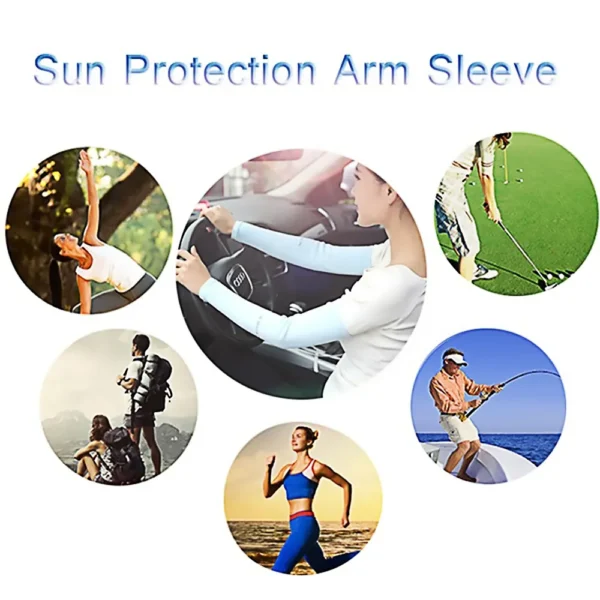 Quick Dry Breathable Hand Cover Sun Protection Sports Men Sun Sleeves UV Protection Sleeves Arm Warmers Arm Cooling Sleeves - Image 5