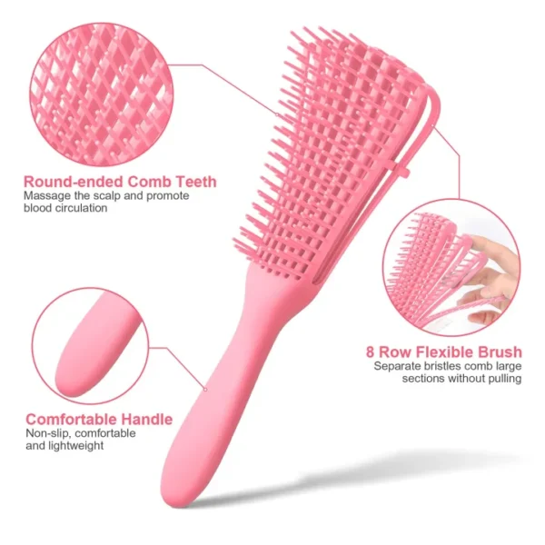 Detangling Hair Brush Scalp Massage Hair Comb for Women Dry Wet Curly Hair Black Natural Hair Detangler Hairbrush - Image 3
