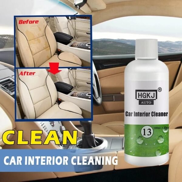 Car Seat Interiors Cleaner Window Glass Liquid Leather Plastic Renovator Wax Automotive 50ML - Image 2