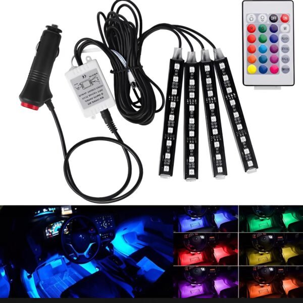 Interior light (with remote) 36 led RGB LIGHT strip Without button for bike/car/jeeb and all vehicles (With Box Packing)