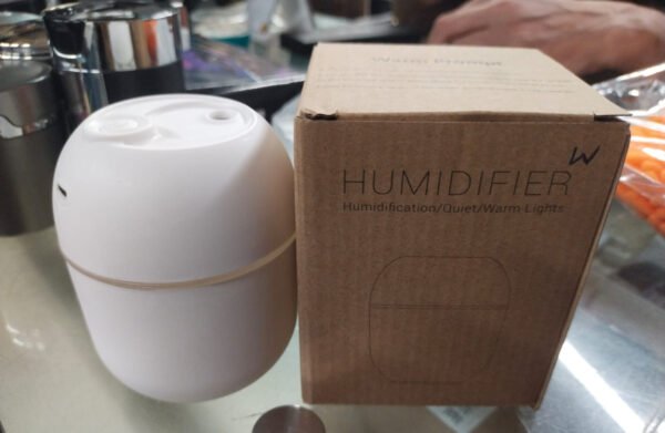 Humidier with Warm LED Outline USB Portable Air Humidifier Essential Oil Diffuser Modes Auto Off With LED Light For Home Car Mist Maker Face Steamer Car Air Fresheners - Image 2
