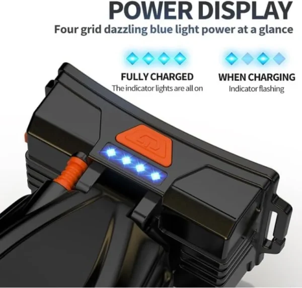 Super bright headlight high power LED Flashlight outdoor Camping lantern emergency chargeable headlamp flashing head torch - Image 5