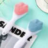 1 pcs Silicone Face Scrubber Exfoliating Brush, Manual Handheld Massager, Facial Cleansing and Blackhead Scrubber, Soft Bristles for Face Skincare (Random Color)