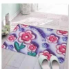 3D Printing Soft Mat Cut Flower Design Anti Slip Floor Door Mat Water Absorb for Bathroom, Kitchen or Room (Random color & Designs)