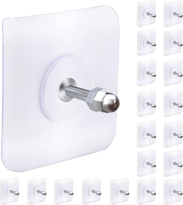 Self Adhesive Wall Screws Self Adhesive Hanging Nails Adhesive Screws Wall Mount Hooks|pack of 4 - Image 2
