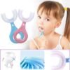 360 Degree U-Shaped Baby Toothbrush Children Child Toothbrush Teethers Baby Brush Silicone Kids Teeth Oral Care Cleaning (Random Color)