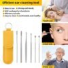 Pack off 6 Ear Pick with Storage Bag Dig Ear Wax Remover Cleaner Care Portable Travel Kit Cleaner Spoon