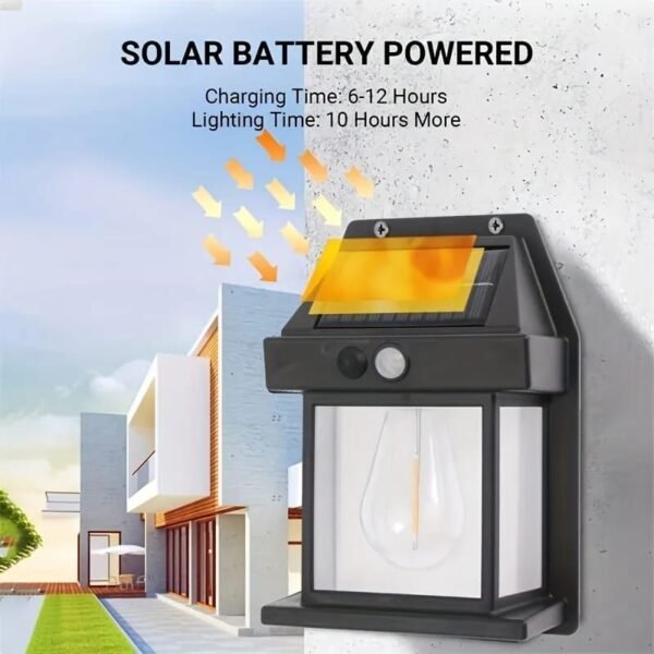 888 Solar Tungsten Filament Lamp - Outdoor Intelligent Induction Wall Lamp for Courtyard, Garden, Villa Lighting, and Night Light