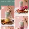 Mason Portable Mini juicer Blender With Straw Cup | Juicer Portable Outdoor Juicing Cup | Home Mini Cordless Juicer (Random Color)