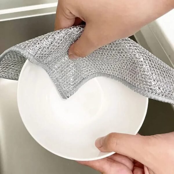 Dish washing Cleaning cloth | Metal Wire Dish washing Rugs for Kitchen Dishes | Pack of 4