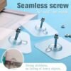Self Adhesive Wall Screws Self Adhesive Hanging Nails Adhesive Screws Wall Mount Hooks|pack of 4