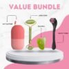 Combo pack Marble Jade Roller WITH STONE MARBLE | Ice Roller Facial Massage | Derma Roller [Pack of 3]