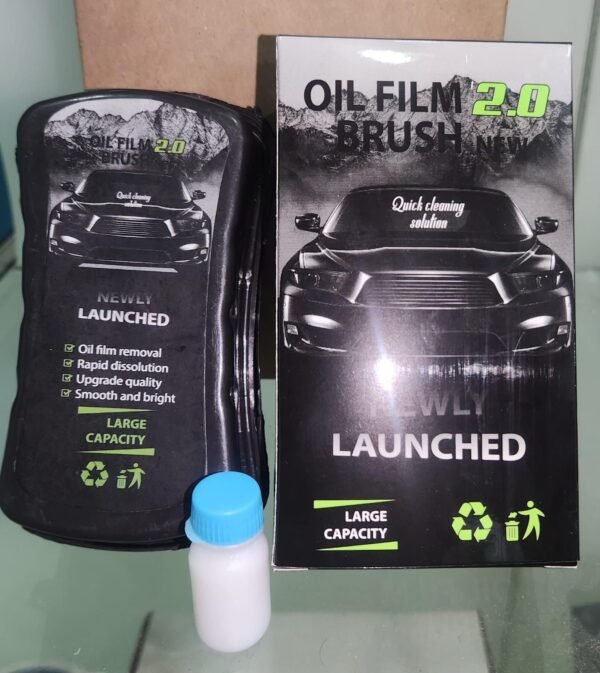 1Pc Oil Film Brush 2.0, Clear Vision Glass Cleaner, Clearview Shield Clear Vision Windshield Cleaner, Car Windows (With extra liquid) - Image 2