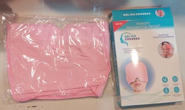 Headache Relief Hat for Migraine Relief, Tension, One Size Fits All Headache Cap with Reusable Ice Gel Pack for Puffy Eyes, Stress Relief ( Random Color ) - Image 2