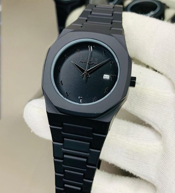 Full BLACK AURA Quartz Watch – Lightweight Design, , Premium Quality & Finish - Best Quality Analog Watch For Boys - Watch For Men | Full Black Color Watch - Without Box - Image 2