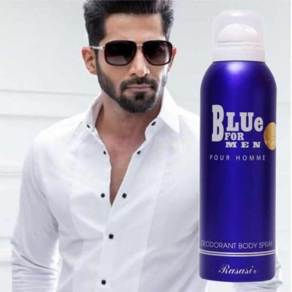 Rasasi Blue For Men Body Spray - 200ml ( Original ) - Image 2