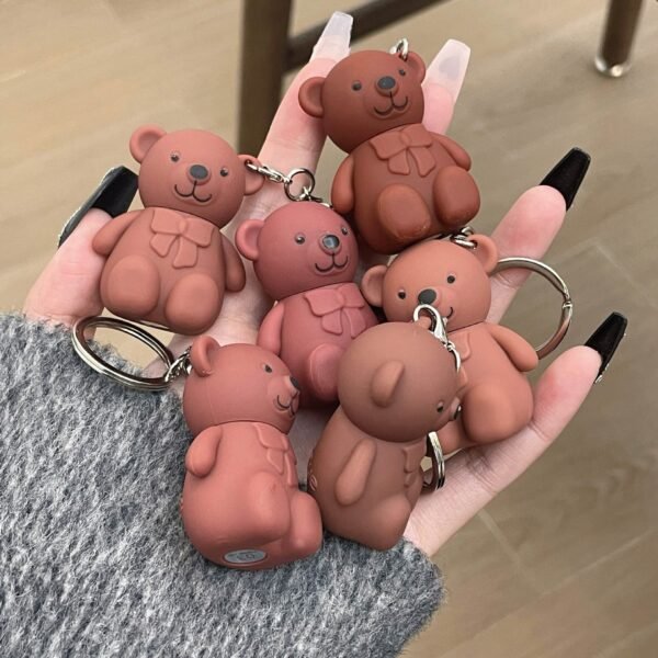 6-Piece Cute Bear Keychain Liquid Lipstick Set – Mist Matte Velvet Finish, Moisturizing Lip Stain, Waterproof & Long-Lasting Lip Gloss (6 Colors) - Image 8