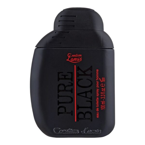 Pack of 1 - Creation Lamis Pure Black Eau de Toilette Spray for Men, Bold and Masculine Fragrance, 3.4 Fluid Ounces – Long-Lasting Scent – Premium Designer-Inspired Cologne - 100ml - Image 3